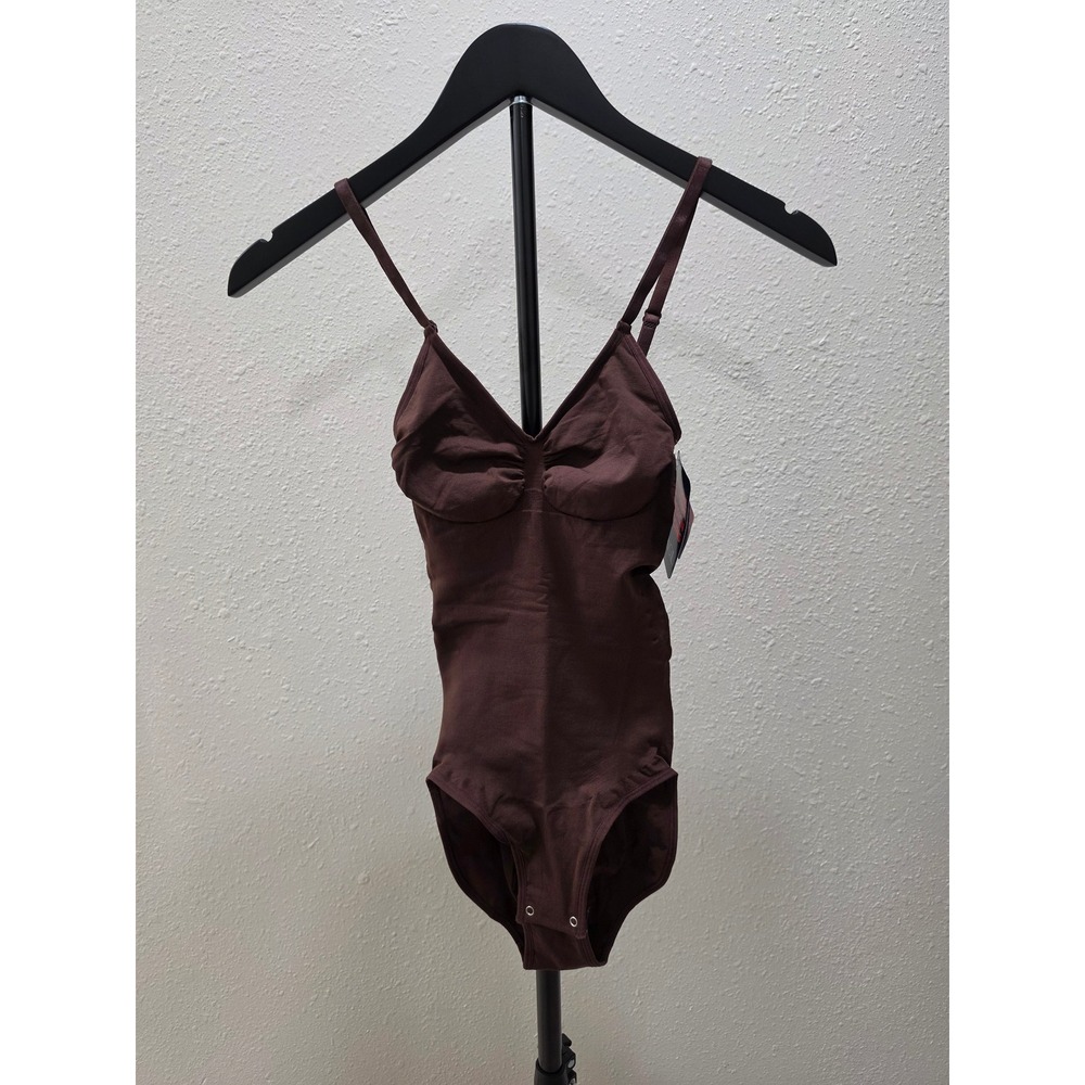 Sensil Brown Seamless Compression Shapewear Bodysuit Booty Lift XS/S
